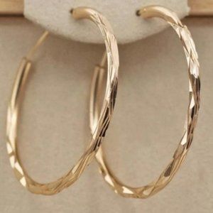 gold plated hoop earrings
